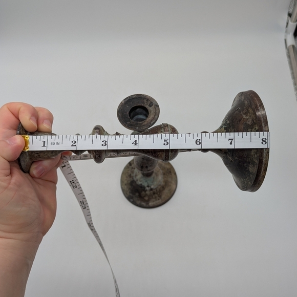 Vintage 8 inch candlestick set of 2 - Picture 10 of 11